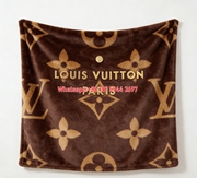 LV Classic Monogram Blanket Brown LV Paris Throw 056